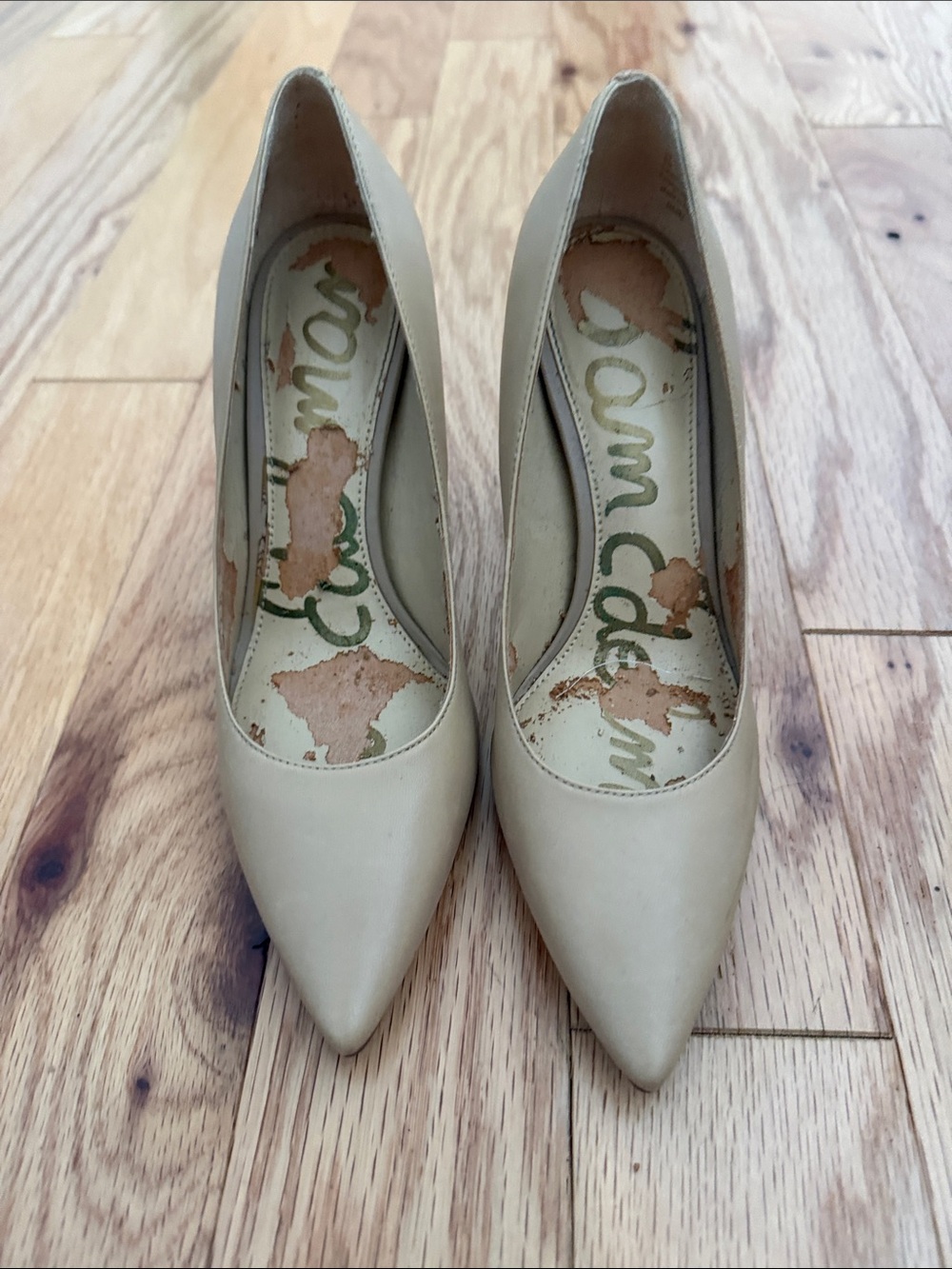 Sam Edelman Nude Pointed-Toe Pumps